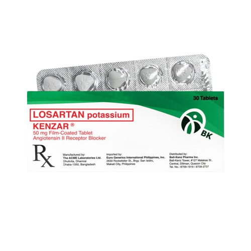 [RX-T10489-CARDI-CAT00096] Kenzar (Losartan Potassium) 50mg Film-coated Tablet 