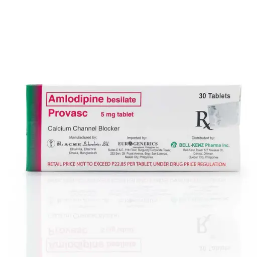 [RX-T10637-CARDI-CAT00244] Provasc 5 (Amlodipine Besilate) 5mg Tablet 