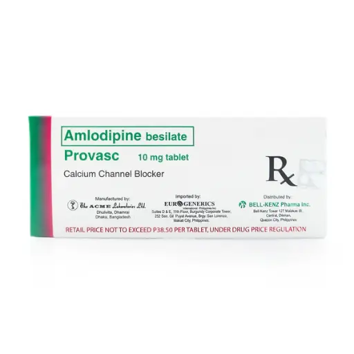 [RX-T10441-CARDI-CAT00048] Provasc 10 (Amlodipine Besilate) 10mg Tablet 