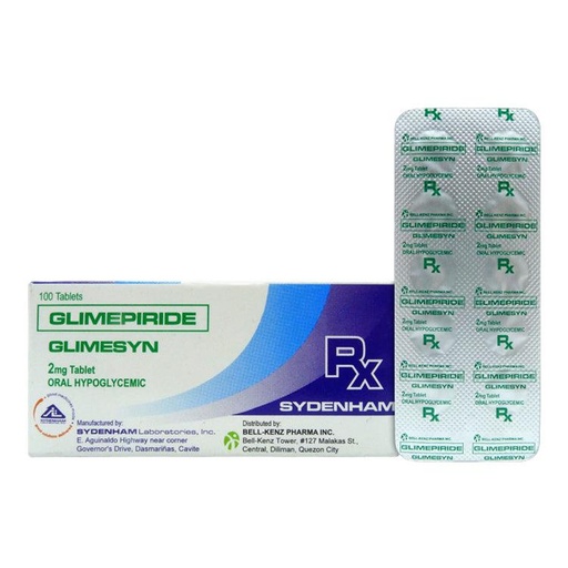 [RX-T10369-ADIAB-CAT00062] Glimesyn (Glimepiride) 2mg Tablet 
