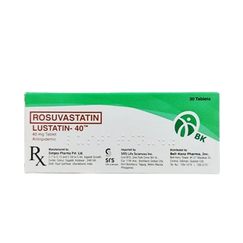 [RX-T11640-CARDI-CAT00407] Lustatin (Rosuvastatin Calcium) 40mg tablet 