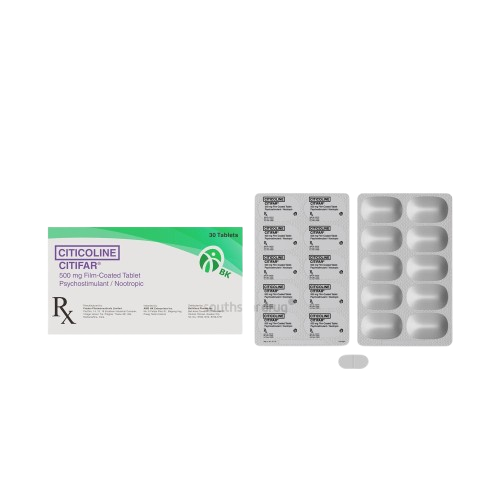 [RX-T10655-CARDI-CAT00262] Citifar (Citicoline) 500mg Tablet 