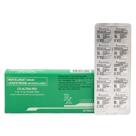[RX-T11365-RESP-CAT00308] Co-Altria Ped (Montelukast + Levocetirine) 5mg/5mg Chewable Tablet