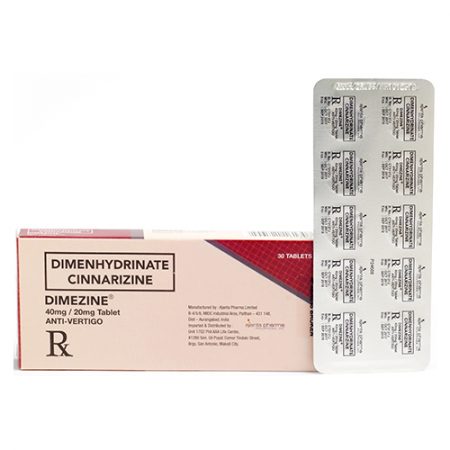 [RX-T11044-NEURO-CAT00171] Dimezine (Dimenhydrinate + Cinnarizine) 40mg/20mg Tablet