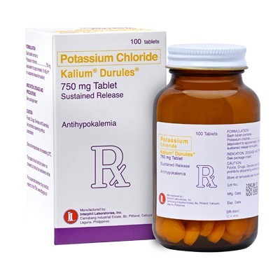 [RX-T10982-GUT-CAT00063] Kalium Durules (Potassium Chloride) 750mg Tablet 