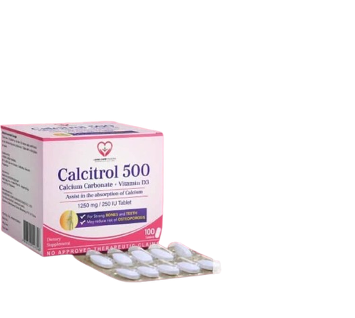 [OTC-T10584-VITF-CAT00235] Calcitrol (Calcium Carbonate + Vitamin D3) 125mg/200 IU Tablet 