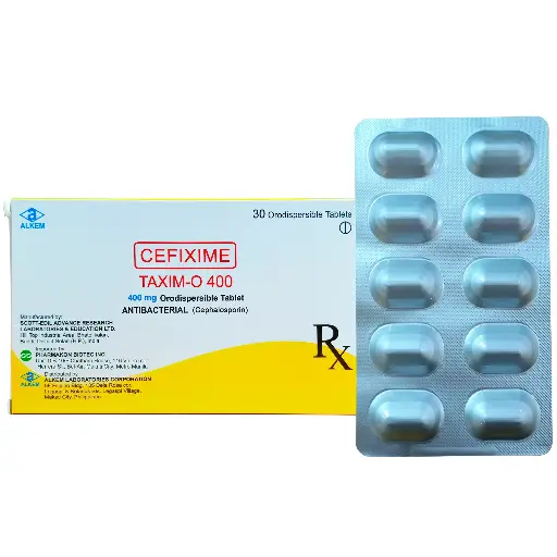[RX-T10012-ABIO-CAT00012] Taxim-O (Cefixime) 400mg tablet