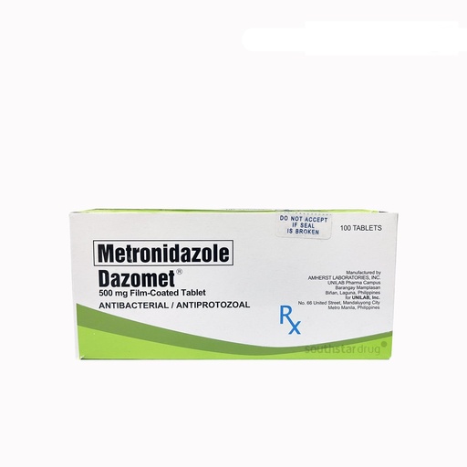 [RX-T10185-ABIO-CAT00185] Dazomet (Metronidazole) 500mg Tablet 
