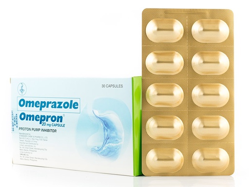 [RX-T11644-GIT-CAT00182] Omepron (Omeprazole) 20mg Capsule 