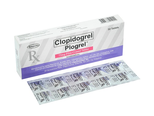 [RX-T10728-CARDI-CAT00335] Plogrel (clopidogrel) 75mg tablet