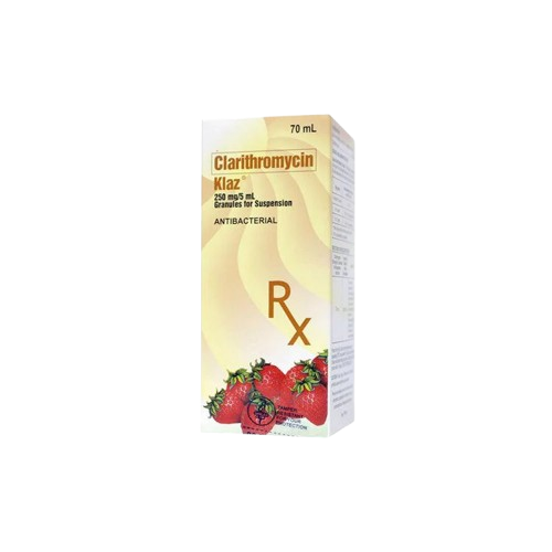 [RX-T10122-ABIO-CAT00122] Klaz (Clarithromycin) 250mg/5ml Suspension 70ml