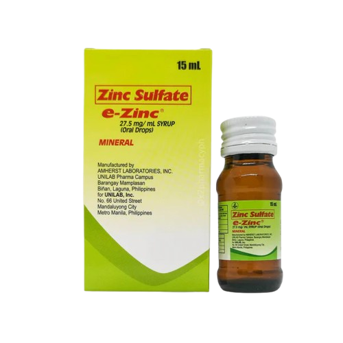 [OTC-T10510-VITF-CAT00161] E-Zinc (Zinc Sulfate) 27.5mg/ml Syrup, 15ml Oral Drops 