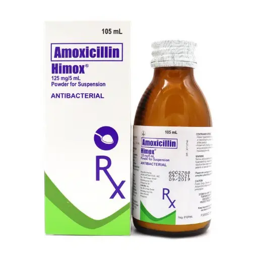 [RX-T10159-ABIO-CAT00159] Himox (Amoxicillin) 125mg/5ml Suspension 105ml