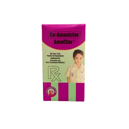 [RX-T10299-ABIO-CAT00299] Amoclav (Co-Amoxiclav) 457mg/5ml Suspension 35ml