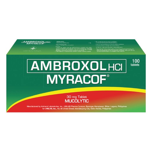 [OTC-T10315-RESP-CAT00125] Myracof (ambroxol hydrochloride) 30mg tablet