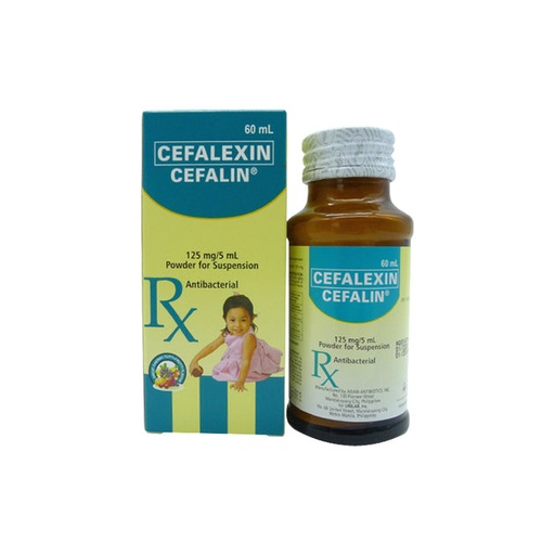 [RX-T10259-ABIO-CAT00259] Cefalin (Cefalexin) 125mg/5ml Suspension, 60ml