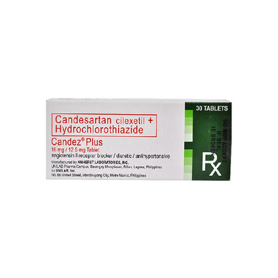 [RX-T10561-CARDI-CAT00168] Candez Plus (candesartan cilexetil + hydrochlorothiazide) 16mg/12.5mg tablet
