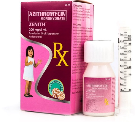 [RX-T10157-ABIO-CAT00157] Zenith (Azithromycin Monohydrate) 200mg/5ml Suspension 20ml