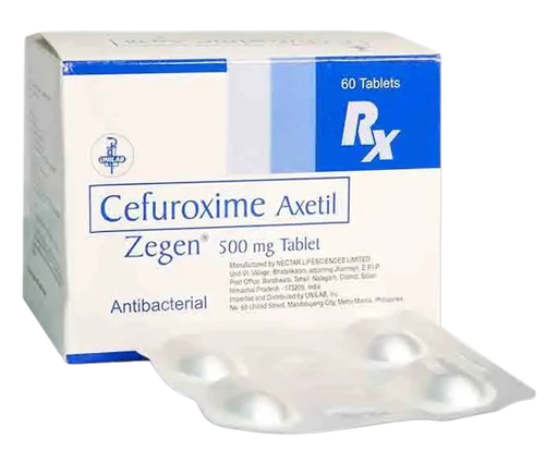 [RX-T10193-ABIO-CAT00193] Zegen (Cefuroxime Axetil) 500mg Tablet