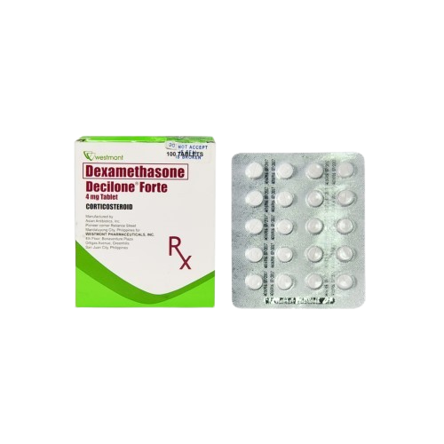 [RX-T11385-RESP-CAT00328] Decilone Forte (dexamethasone) 4mg tablet