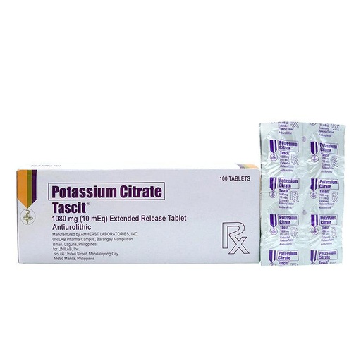 [RX-T10986-GUT-CAT00067] Tascit (Potassium Citrate) 10mEq Tablet