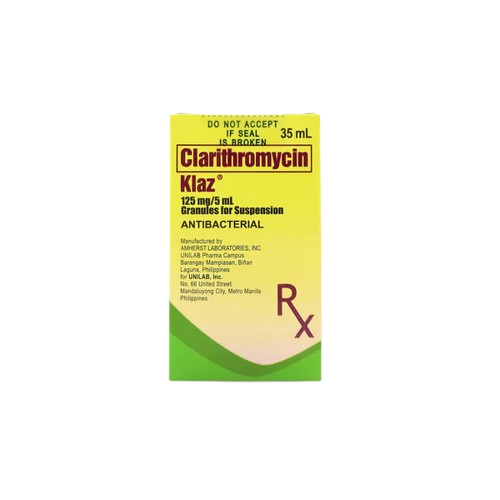 [RX-T10148-ABIO-CAT00148] Klaz (Clarithromycin) 125mg/5ml Suspension 35ml