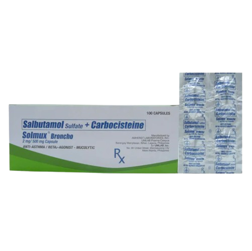 [OTC-T10218-RESP-CAT00028] Solmux Broncho (salbutamol + carbocisteine) 2mg/500mg capsule