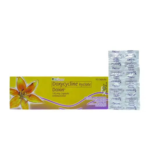 [RX-T10163-ABIO-CAT00163] Doxin (Doxycycline) 100mg Capsule