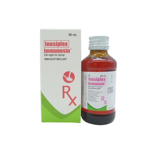 [RX-T10258-ABIO-CAT00258] Immunosin (inosine pranobex) 250mg/5ml syrup, 60ml bottle