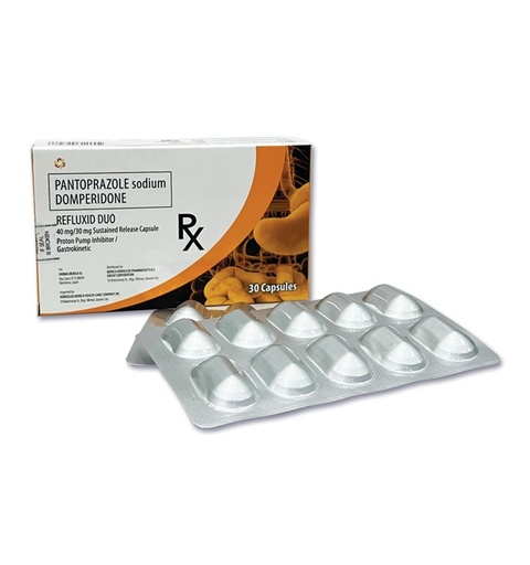 [RX-T10862-GIT-CAT00100] Refluxid Duo (Pantoprazole sodium/Domperidone) 40mg/30mg sustained-release capsule