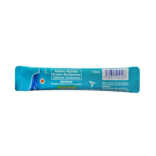 [OTC-T10021-GIT-CAT00018] Gaviscon (Aluminum Hydroxide + Magnesium Hydroxide + Sodium Bicarbonate) 500mg/267mg/160mg Oral Suspension 10ml