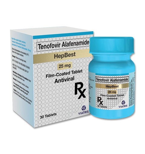 [RX-T10972-GUT-CAT00053] HepBest (tenofovir alafenamide) 25mg film-coated tablet 