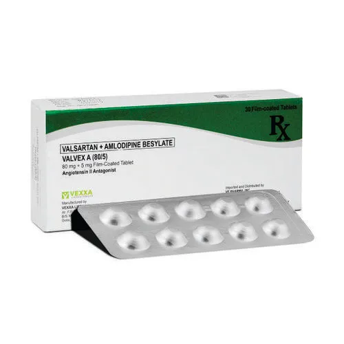 [RX-T10749-CARDI-CAT00356] Valvex-A (Amlodipine + Valsartan) 80mg/5mg Tablet 
