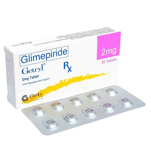 [RX-T10357-ADIAB-CAT00050] Getryl (Glimepiride) 2mg tablet 