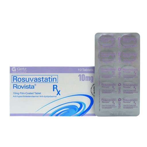 [RX-T10774-CARDI-CAT00381] Rovista (Rosuvastatin) 10mg tablet 