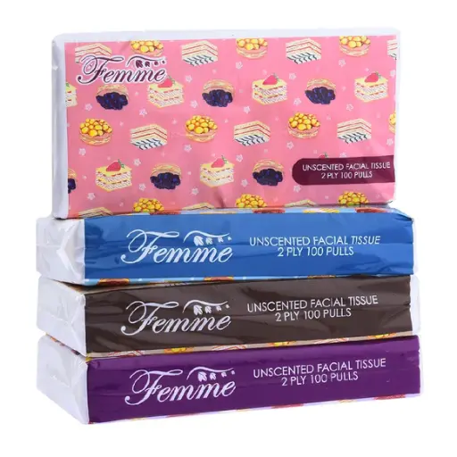 [GR-T10138-COT-CAT00059] Femme Facial Tissue Unscented 