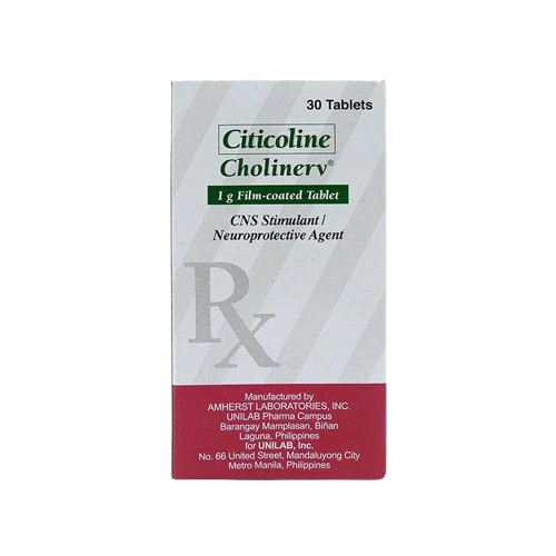 [RX-T10538-CARDI-CAT00145] Cholinerv (citicoline) 1g film-coated tablet