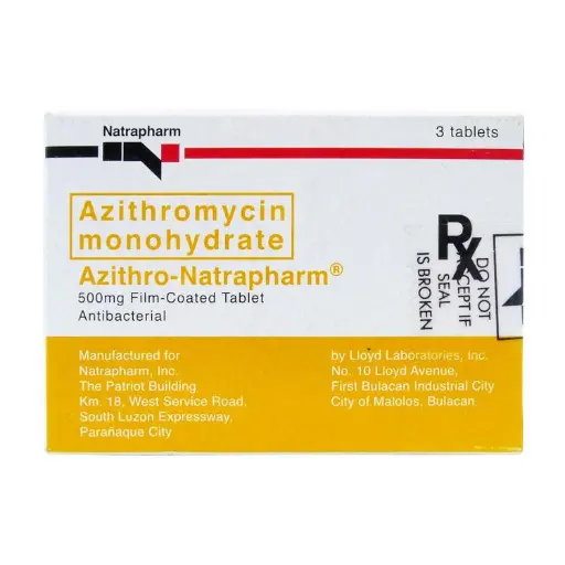 [RX-T10232-ABIO-CAT00232] Azithro-Natrapharm (azithromycin) 500mg tablet 