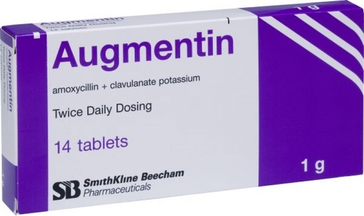 [RX-T11597-ABIO-CAT00334] Augmentin (co-amoxiclav) 1g tablet