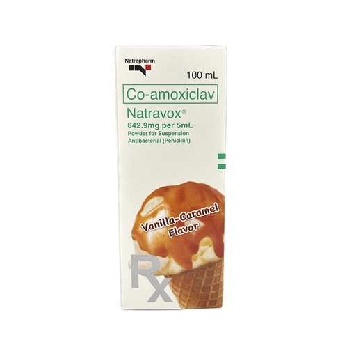 [RX-T11546-ABIO-CAT00316] Natravox (co-amoxiclav) 642.9mg/5mL suspension 100mL
