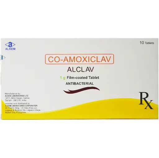 [RX-T10053-ABIO-CAT00053] Alclav (co-amoxiclav) 1g tablet