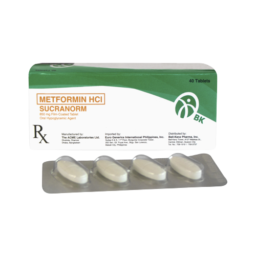 [RX-T10382-ADIAB-CAT00075] Sucranorm (Metformin) 850mg Tablet 