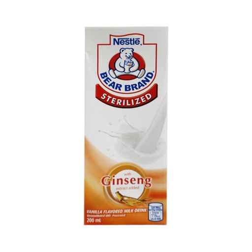 [GR-T10071-BEV-CAT00071] Bear Brand Stermilk with Ginseng 200ml