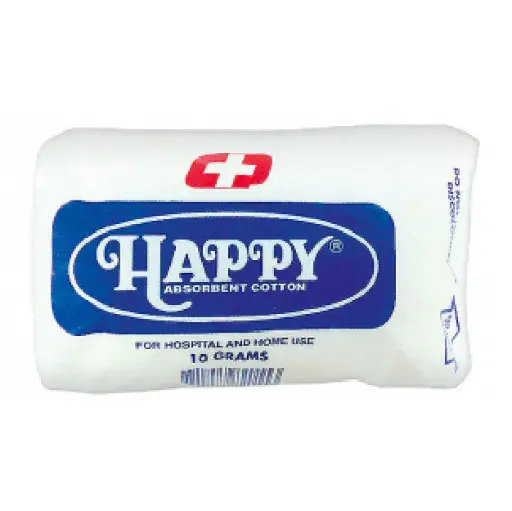 [GR-T10135-COT-CAT00056] Happy Absorbent Cotton 10g 