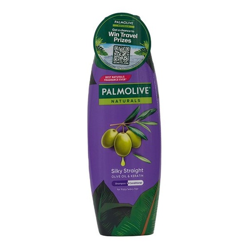 [GR-T10557-HAIR-CAT00039] Palmolive Naturals Silky Straight Shampoo with Olive Oil & Keratin 180ml 