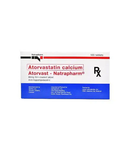 [RX-T11615-CARDI-CAT00403] Atorvast-Natrapharm (atorvastatin) 80mg tablet