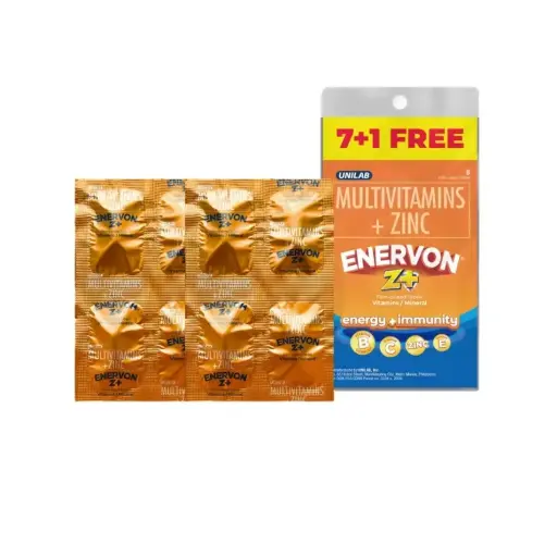 [OTC-T10761-VITF-CAT00407] Enervon Z+ (multivitamin + zinc) 7+1 tablet pack 