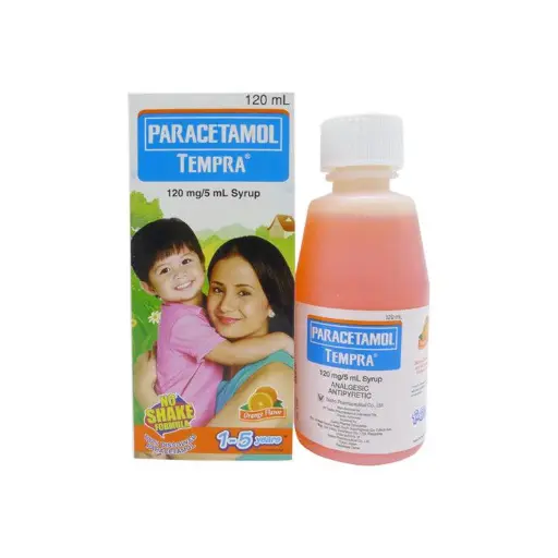 [OTC-T10102-PAIN-CAT00019] Tempra (Orange) (Paracetamol) 120mg/5ml Syrup 120ml 