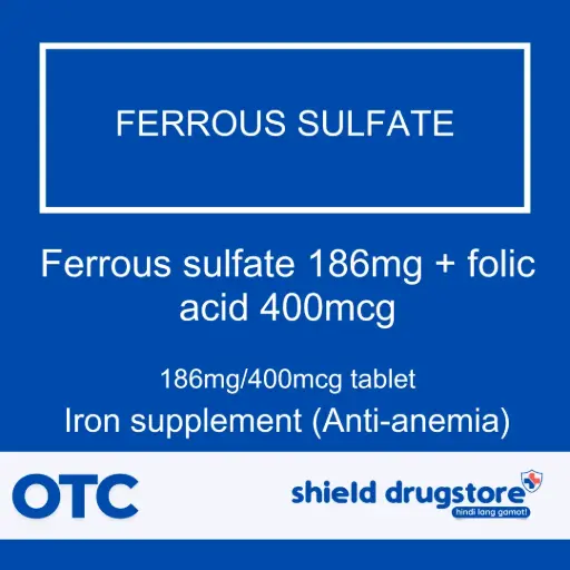 [GEN000135] GN-FERROUS SULFATE 186MG/400 TAB 